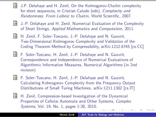 Algorithmic Information Theory and Computational Biology