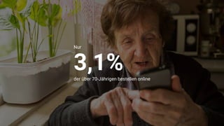 Nur

3,1%

der über 70-Jährigen bestellen online
 