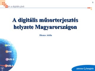 A digitális műsorterjesztés helyzete Magyarországon Dienes Attila 