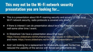 Wi-Fi Roaming Security and Privacy | PDF