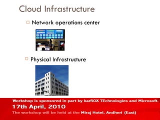 Cloud Infrastructure Network operations center Physical Infrastructure 