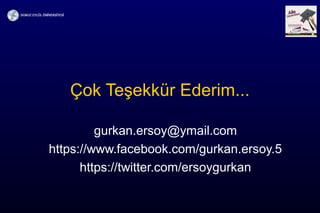 Çok Teşekkür Ederim...
gurkan.ersoy@ymail.com
https://www.facebook.com/gurkan.ersoy.5
https://twitter.com/ersoygurkan
 