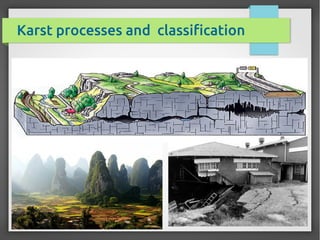 Karst processes and classification
 