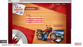 hotsite
página interna - vendedores
 