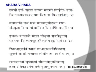 (C. Su. 21/29-33)
AHARA-VIHARA
 
