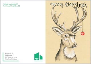 Morgenstr. 47
59423 Unna
Tel.: 02303 25 31 30
E-Mail: mail@pgu.de
Titelbild: Jule Mattheé EF
Text: Deutsch Projektkurs Q2
 