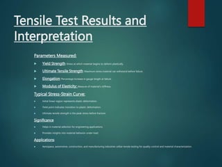 determining the braze joint and other mechanical tests | PPTX