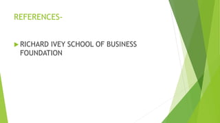 REFERENCES-
 RICHARD IVEY SCHOOL OF BUSINESS
FOUNDATION
 