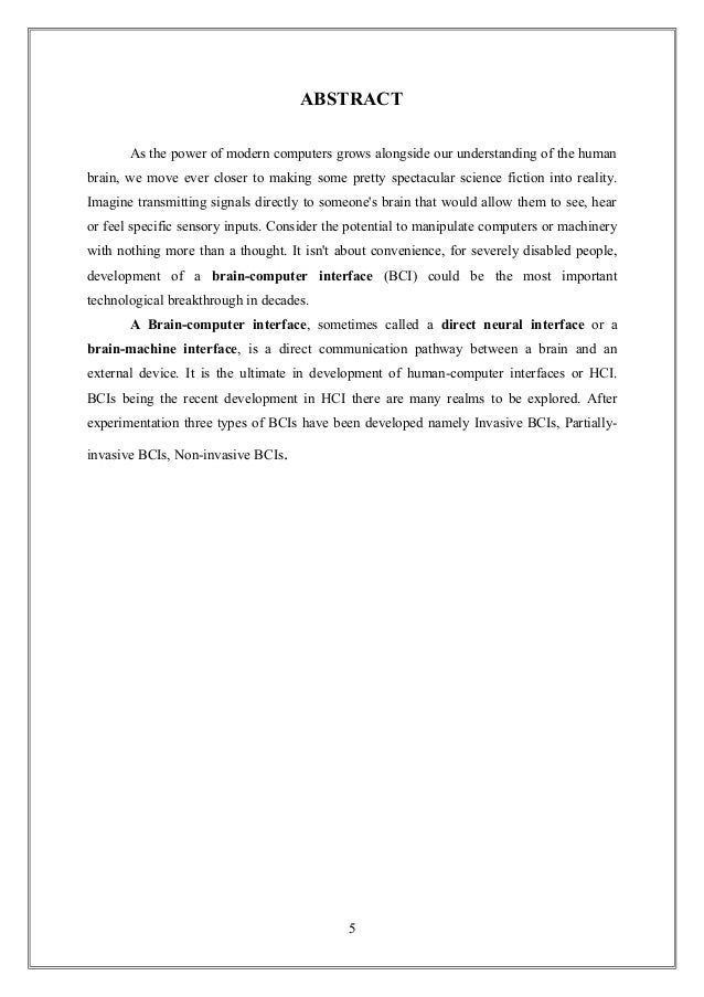 Brain computer interface phd thesis