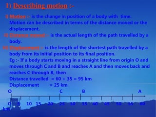 Motion Ka Example Karthikeyan ppt on motion class 9 (1) | PPTX