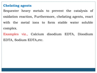 Chelating Agent Example small volume parentrals | PPTX