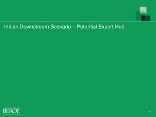 Indian Downstream Scenario – Potential Export Hub
11
 