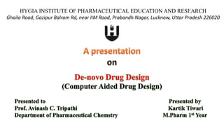 HYGIA INSTITUTE OF PHARMACEUTICAL EDUCATION AND RESEARCH
Ghaila Road, Gazipur Balram Rd, near IIM Road, Prabandh Nagar, Lucknow, Uttar Pradesh 226020
 