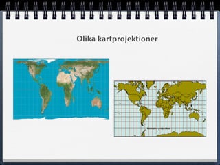 Olika kartprojektioner
 