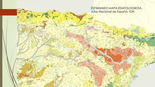 ESPAINIAKO MAPA EDAFOLOGIKOA.
Atlas Nacional de España. IGN
 