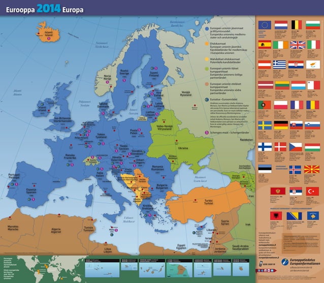 Eurooppa 2014 kartta - Europa 2014 kartan