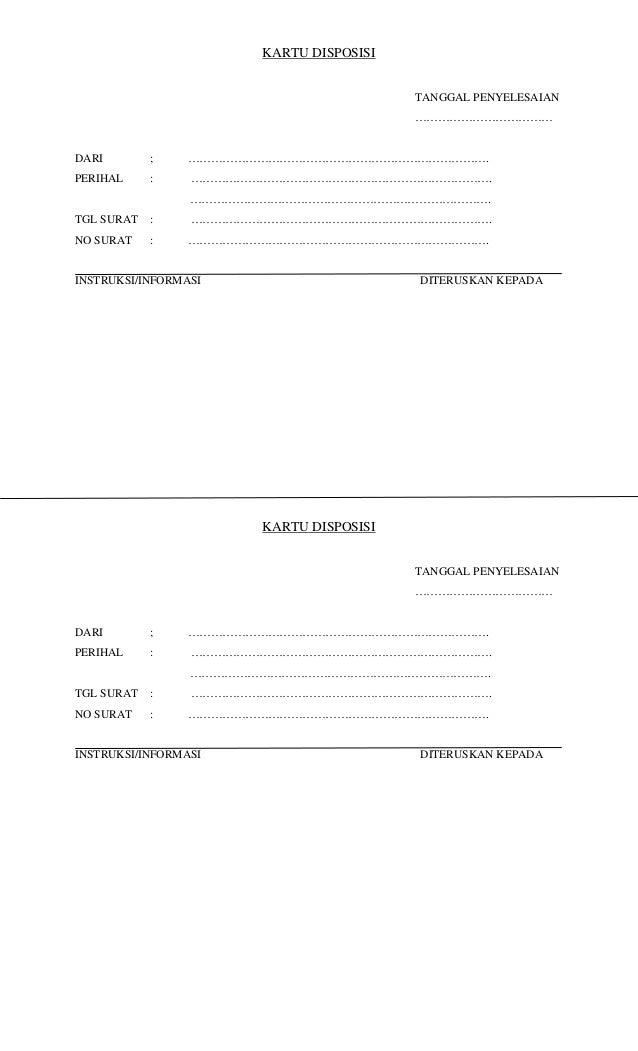 Contoh Surat Disposisi Dinas - Contoh Surat