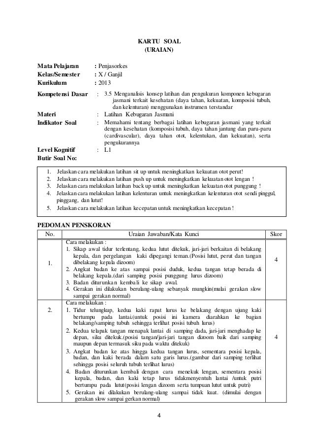 Jelaskan Cara Melakukan Latihan Kebugaran Jasmani Tersebut Mutakhir