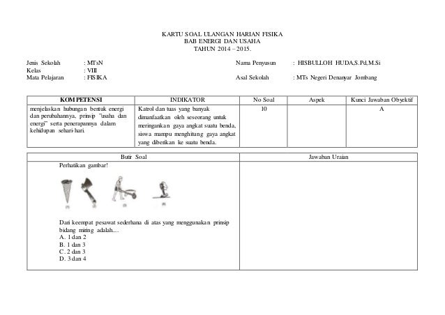 Soal Ulangan Fisika Kelas 10 - Kunci Dunia