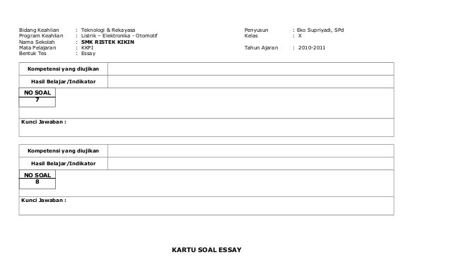 Soal essay filling form 07 picture