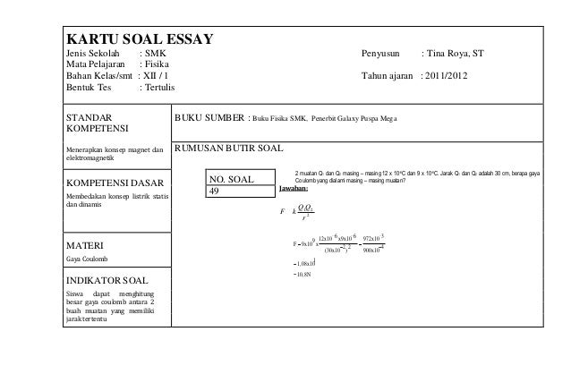 fisika listrik dinamis soal kelas 10 soal 2011 fisika 2012 b Kartu