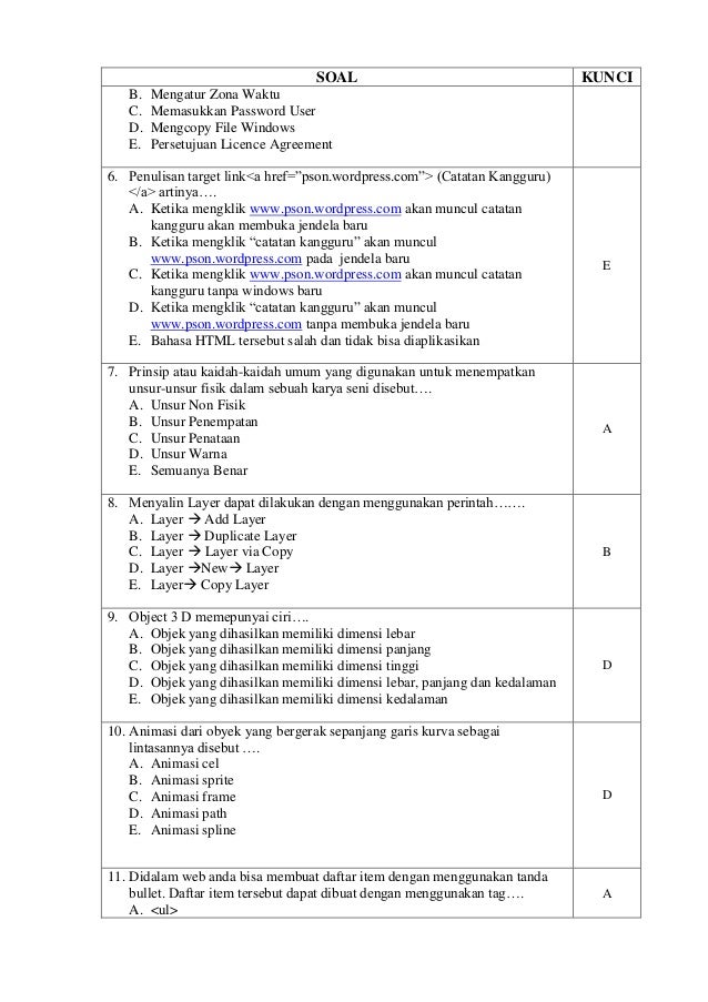 Kartu soal teori kejuruan try out 1 paket 2 Kartu soal teori kejuruan try out 1 paket 2