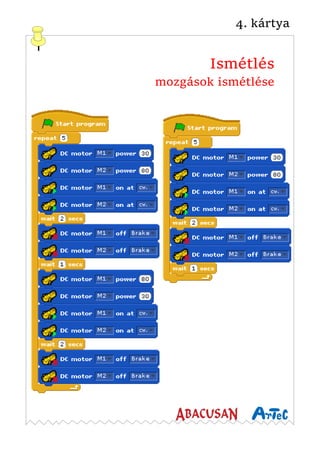 4. kártya
Ismétlés
mozgások ismétlése
 