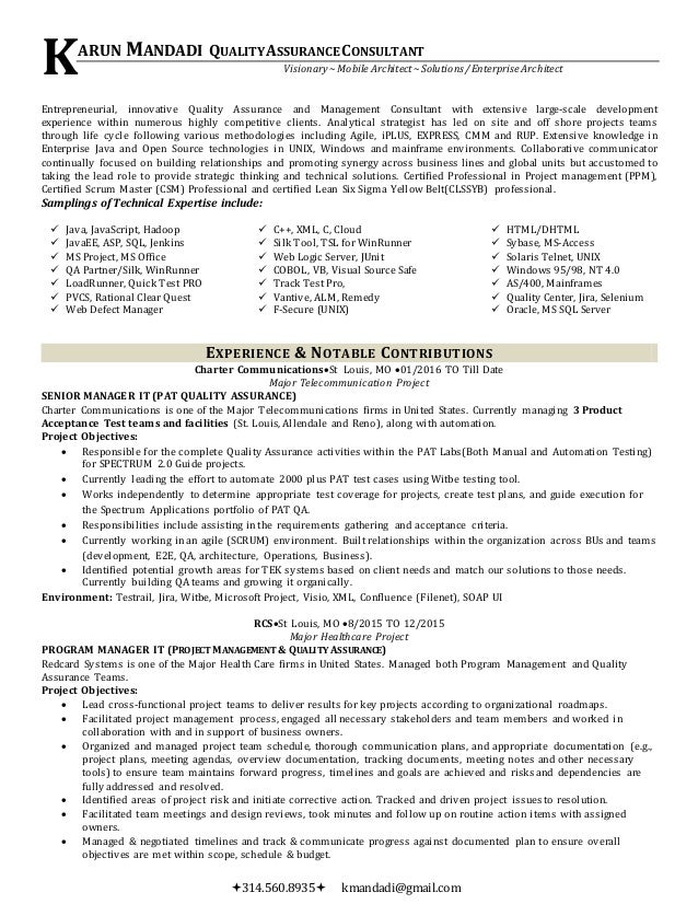 loadrunner resume