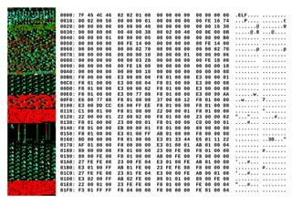 0000: 7F 45 4C 46 02 02 01 00 00 00 00 00 00 00 00 00 .ELF.... ........
0010: 00 02 00 50 00 00 00 01 00 00 00 00 00 FE 16 74 ...P.... .......t
0020: 00 00 00 00 00 00 00 40 00 00 00 00 00 00 16 30 .......@ .......0
0030: 00 00 00 00 00 40 00 38 00 02 00 40 00 0E 00 0B .....@.8 ...@....
0040: 00 00 00 01 00 00 00 05 00 00 00 00 00 00 00 B0 ........ ........
0050: 00 00 00 00 00 FE 14 00 00 00 00 00 00 FE 14 00 ........ ........
0060: 00 00 00 00 00 00 02 70 00 00 00 00 00 00 02 70 .......p .......p
0070: 00 00 00 00 00 00 00 10 00 00 00 01 00 00 00 06 ........ ........
0080: 00 00 00 00 00 00 03 20 00 00 00 00 00 FE 18 00 ....... ........
0090: 00 00 00 00 00 FE 18 00 00 00 00 00 00 00 00 10 ........ ........
00A0: 00 00 00 00 00 00 00 10 00 00 00 00 00 00 00 08 ........ ........
00B0: F8 00 00 00 E3 00 00 00 F8 01 00 00 E3 00 00 01 ........ ........
00C0: F8 01 00 00 E3 00 00 04 F8 01 00 00 E3 00 00 08 ........ ........
00D0: F8 01 00 00 E3 00 00 02 F8 01 00 00 E3 00 00 08 ........ ........
00E0: F8 01 00 00 E3 00 77 88 F8 01 00 00 E3 00 99 AA ......w. ........
00F0: E6 00 77 88 F8 01 00 00 37 00 00 12 F8 01 00 00 ..w..... 7.......
0100: E3 00 DD CC E6 00 FF EE F8 01 00 00 F8 01 00 00 ........ ........
0110: C1 00 01 00 F8 01 00 00 22 00 00 01 F8 01 00 00 ........ ".......
0120: 22 00 00 01 22 00 02 00 F8 01 00 00 23 00 00 02 "..."... ....#...
0130: F8 01 00 00 23 00 00 01 F8 01 00 00 C0 00 00 01 ....#... ........
0140: F8 01 00 00 EB 00 00 01 F8 01 00 00 89 00 00 00 ........ ........
0150: F8 01 00 00 E3 01 00 FF AB 01 00 00 F8 00 00 00 ........ ........
0160: 8D 00 00 00 F8 01 00 00 E3 01 33 44 E6 01 11 22 ........ ..3D..."
0170: AF 01 00 00 F8 00 00 00 E3 01 00 01 AB 01 00 04 ........ ........
0180: 89 00 00 08 F8 01 00 00 23 00 FE 00 F8 01 00 00 ........ #.......
0190: 89 00 FE 00 F8 01 00 00 AB 00 FE 00 F8 00 00 00 ........ ........
01A0: 27 FE FE 08 23 00 FE 04 E3 01 00 FE AB 01 00 00 '...#... ........
01B0: E3 01 00 FF AB 01 FE 00 23 FE FE 08 F8 00 00 00 ........ #.......
01C0: 27 FE FE 08 23 01 FE 04 E3 00 00 FE AB 00 01 00 '...#... ........
01D0: E3 02 00 FF AB 02 FE 00 89 01 01 00 89 00 FE 00 ........ ........
01E0: 22 00 01 00 23 FE FE 08 F8 01 00 00 FE 00 00 04 "...#... ........
01F0: F3 01 FF FF F6 04 00 00 F8 00 00 00 FE 01 00 04 ........ ........
 