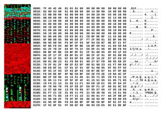 0000: 7F 45 4C 46 01 01 01 00 00 00 00 00 00 00 00 00 .ELF.... ........
0010: 02 00 53 00 01 00 00 00 00 14 00 00 34 00 00 00 ..S..... ....4...
0020: CC 0B 00 00 82 00 00 00 34 00 20 00 03 00 28 00 ........ 4. ...(.
0030: 0B 00 08 00 01 00 00 00 00 00 00 00 6C 13 00 00 ........ ....l...
0040: 6C 13 00 00 48 02 00 00 48 02 00 00 05 00 00 00 l...H... H.......
0050: 01 00 00 00 01 00 00 00 48 02 00 00 00 18 80 00 ........ H.......
0060: 00 18 80 00 42 00 00 00 44 00 00 00 06 00 00 00 ....B... D.......
0070: 01 00 00 00 01 00 00 00 8A 02 00 00 50 18 80 00 ........ ....P...
0080: 50 18 80 00 00 00 00 00 00 04 00 00 06 00 00 00 P....... ........
0090: 01 00 00 00 C0 E5 DC E1 CD BF DE BF 11 24 AD D0 ........ .....$..
00A0: 8F BD 08 95 08 95 E6 2F F7 2F 80 81 82 BF 08 95 ......./ ./......
00B0: 08 95 08 95 F5 DF CF 93 DF 93 CD B7 DE B7 21 97 ........ ......!.
00C0: 0F B6 F8 94 DE BF 0F BE CD BF 69 83 41 E0 50 E0 ........ ..i.A.P.
00D0: 6C 2F 7D 2F 64 0F 75 1F E6 DF 21 96 0F B6 F8 94 l/}/d.u. ..!.....
00E0: DE BF 0F BE CD BF DF 91 CF 91 08 95 0F 93 1F 93 ........ ........
00F0: 06 2F 17 2F E0 DF 91 2F 80 2F 1F 91 0F 91 08 95 ././.../ ./......
0100: 0F 93 1F 93 CF 93 DF 93 08 2F 19 2F D7 2F C6 2F ........ ././././
0110: 88 81 88 23 61 F0 89 91 99 27 87 FD 90 95 68 2F ...#a... .'....h/
0120: 79 2F 91 2F 80 2F E2 DF 88 81 88 23 A1 F7 80 E0 y/././.. ...#....
0130: 90 E0 DF 91 CF 91 1F 91 0F 91 08 95 EF 92 FF 92 ........ ........
0140: 0F 93 1F 93 CF 93 DF 93 CD B7 DE B7 61 97 0F B6 ........ ....a...
0150: F8 94 DE BF 0F BE CD BF E8 2E F9 2E 19 8A AC 2F ........ ......./
0160: BD 2F 50 96 41 15 51 05 61 05 71 05 29 F4 21 15 ./P.A.Q. a.q.).!.
0170: 31 05 11 F4 2F 5F 3F 4F 41 15 51 05 61 05 71 05 1.../_?O A.Q.a.q.
0180: 19 F4 21 15 31 05 11 F1 04 E0 18 E1 95 2F 84 2F ..!.1... ....././
0190: 8F 70 90 70 F9 2F E8 2F E0 0F F1 1F 80 81 8C 93 .p.p././ ........
01A0: 11 97 68 94 13 F8 76 95 67 95 57 95 47 95 16 94 ..h...v. g.W.G...
01B0: D1 F7 21 15 31 05 11 F0 21 50 30 40 41 15 51 05 ..!.1... !P0@A.Q.
01C0: 61 05 71 05 19 F7 21 15 31 05 01 F7 8A 2F 9B 2F a.q...!. 1...././
01D0: 01 96 68 2F 79 2F 9F 2D 8E 2D 92 DF 80 E0 90 E0 ..h/y/.- .-......
01E0: 61 96 0F B6 F8 94 DE BF 0F BE CD BF DF 91 CF 91 a....... ........
01F0: 1F 91 0F 91 FF 90 EF 90 08 95 C0 E5 DC E1 DE BF ........ ........
 