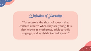 define child directed speech