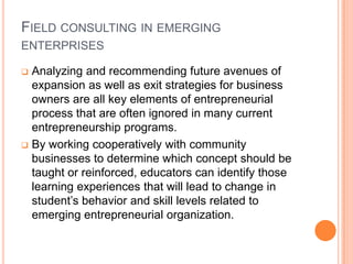 Current students in the program, can be involved by researching end examining potential investment and screening new applicant for the funds.
