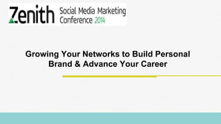 @RobKarwath
@SocialMichelleR
Growing Your Networks to Build Personal
Brand & Advance Your Career
 