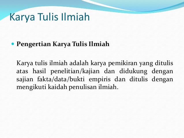 Karya tulis-ilmiah