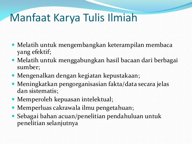 Karya Tulis Ilmiah