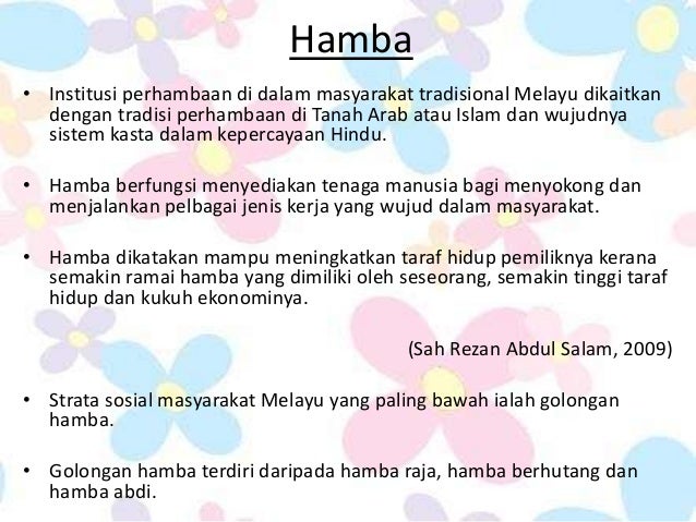 Strata Sosial Masyarakat Melayu Tradisional