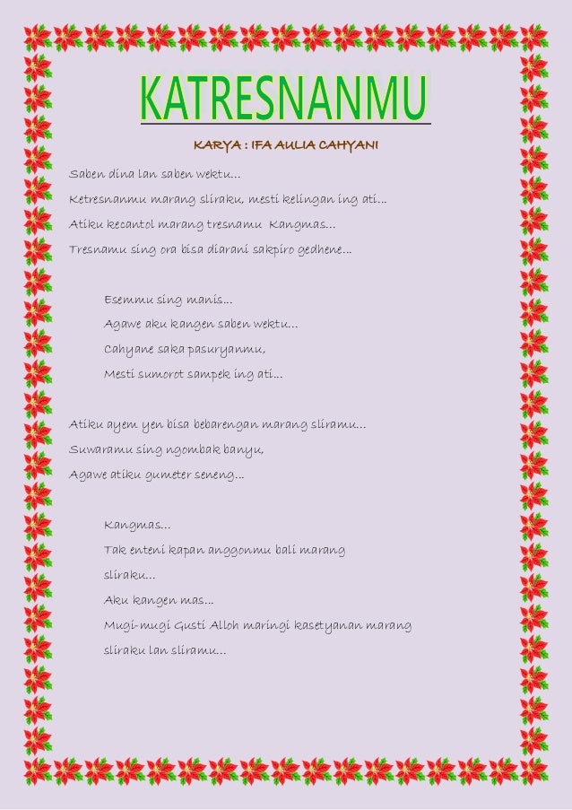 Karya Geguritan Jawa