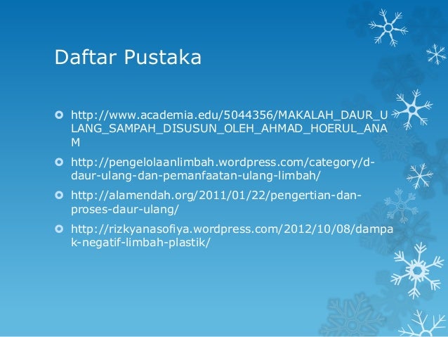 Karya Ilmiah Daur Ulang Limbah Plastik