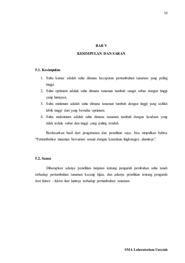 Pengaruh Perubahan Suhu Terhadap Pertumbuhan Tanaman