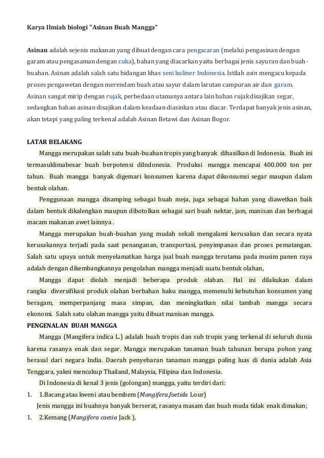 Karya Ilmiah Biologi