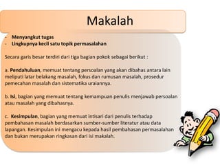Karyatulis, itu…..“ Pemikiran, gagasandan ide yang dituangkandalambentukkaryatulisandarihasilkreatifmenulis”(Intisari KBBI,2008) Picture : Esq-news.com