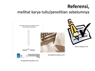 Proposal Kegiatan / Penelitiansuatu rancangan penelitian yang akan dilakukan sebagai bahan utama penulisan suatukaryatulis. I.      PENDAHULUAN(1)   Latar belakang(2)   Identifikasi masalah(3)   Batasan dan rumusan masalah(4)   Tujuan dan manfaat penelitian. II.       LANDASAN TEORI(1)   Uraian teori(2)   Kerangka konseptual(3)   Hipotesis (untuk penelitian tertentu boleh tidak menggunakan hipotesis) III.         METODOLOGI PENELITIAN (1)   Variabel penelitian (defenisi operasional)(2)   Tempat dan waktu penelitian(3)   Sumber data atau populasi dan sampel(4)   Alat pengumpul data (sebaiknya dilengkapi dengan kisi-kisi atau indikator)(5)   Teknik analisis data yang digunakan. IV.        DAFTAR PUSTAKA