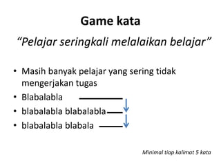 Biasanya format danpenyebutanjenismengikutiketentuanlombaContoh-contohkaryatulisPresentasigaleri