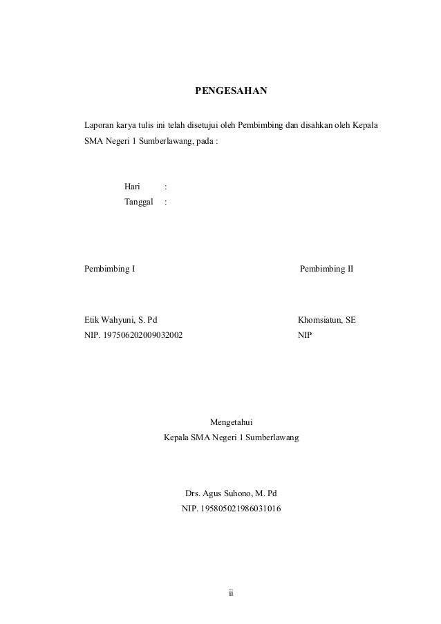 Contoh Laporan Karya Tulis Ke Bali Kumpulan Contoh Laporan