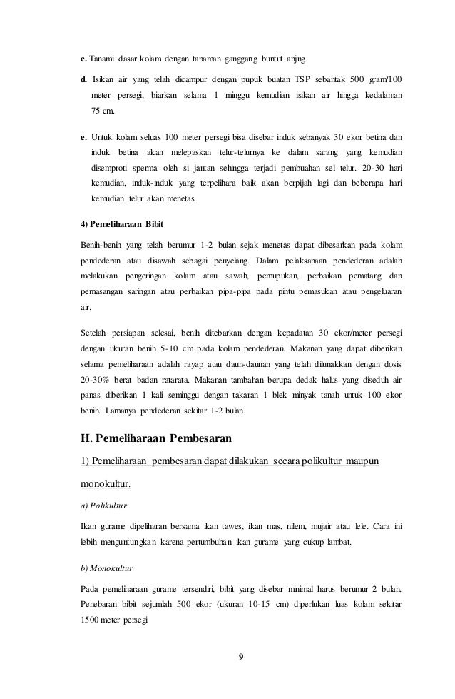 Makalah budidaya ikan gurame