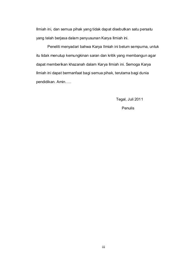 Karya Tulis Ilmiah Hasil Pelaksanaan Penelitian Tindakan Kelas Ptk