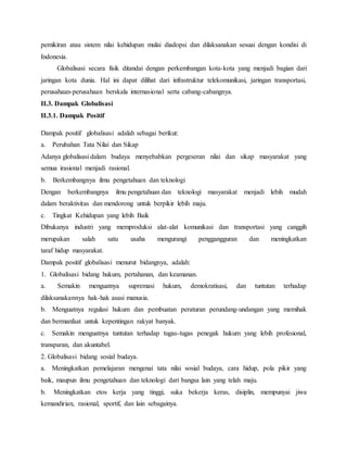 Karya Tulis Ilmiah Tentang Pengaruh Dan Dampak Globalisasi Terhadap K