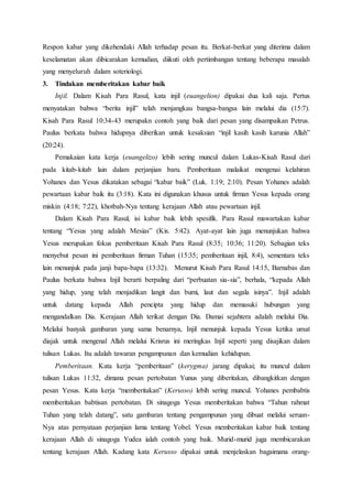 Karya Yesus kristus (paper) | PDF