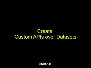 Create  Custom APIs over Datasets 