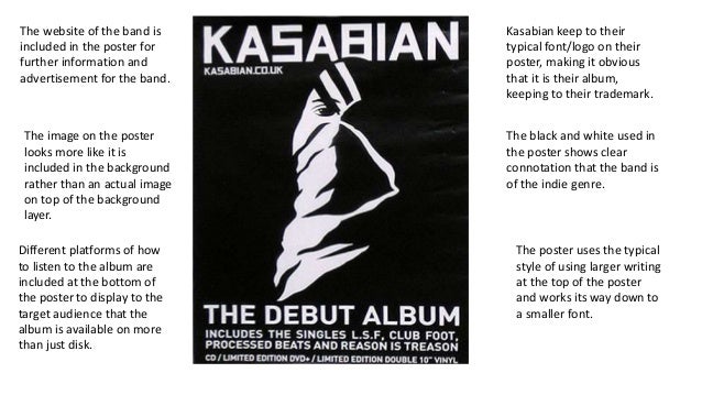 Kasabian Poster Analysis
